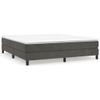 CUMYZO Box Spring Bed with Mattress Dark Gray 76"x79.9" King Velvet 65.3kg/143.66ib Beds & Bed Frames view 2