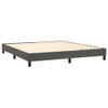 CUMYZO Box Spring Bed with Mattress Dark Gray 76"x79.9" King Velvet 65.3kg/143.66ib Beds & Bed Frames view 4