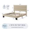 Allewie Full Size Platform Bed Frame with Fabric Upholstered Headboard and Wooden Slats Support, Fully Upholstered Mattress Foundation/No Box Spring Needed/Easy Assembly, Beige view 2