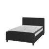 BizChair Full Size Tufted Upholstered Platform Bed in Black Fabric with 10 Inch CertiPUR-US Certified Pocket Spring Mattress view 3