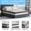 BizChair Full Size Tufted Upholstered Platform Bed in Black Fabric with 10 Inch CertiPUR-US Certified Pocket Spring Mattress view 4