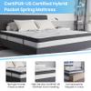 BizChair King Size Tufted Upholstered Platform Bed in Beige Fabric with 10 Inch CertiPUR-US Certified Pocket Spring Mattress view 4