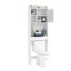 Acofuns 59X18.8X179 Bath Cabinet Toilet Bathroom Space Saver Storage Cabinet White view 1