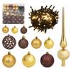 CUMYZO 120 Piece Christmas Ball Set with Peak and 300 LEDs Gold&Bronze 1.41kg/3.1ib Christmas Lighting view 2