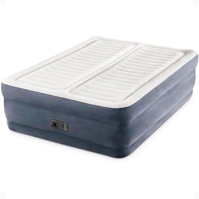 Intex King Air Mattress, Dura-Beam Deluxe 22" Dual Zone Inflatable Bed with Built-in Pump
