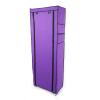 BILEK Portable Shoe Storage Cabinet 9 Lattices Free Standing Shoe Shelves Organizer with Non-Woven Fabric Cover, Hidden Shoe Rack for Closet Hallway Bedroom Entryway,Purple view 3