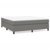 CUMYZO Box Spring Bed with Mattress Dark Gray 76"x79.9" King Fabric 67.2kg/147.84ib Beds & Bed Frames view 1