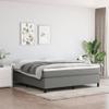 CUMYZO Box Spring Bed with Mattress Dark Gray 76"x79.9" King Fabric 67.2kg/147.84ib Beds & Bed Frames view 2