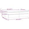 CUMYZO Box Spring Bed with Mattress Dark Gray 76"x79.9" King Fabric 67.2kg/147.84ib Beds & Bed Frames view 3