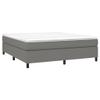 CUMYZO Box Spring Bed with Mattress Dark Gray 76"x79.9" King Fabric 67.2kg/147.84ib Beds & Bed Frames view 4