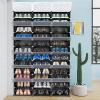 BILEK Shoe Storage Cabinet, 12 Tier Expandable Shoe Rack with Doors 72 Pair Plastic Shoe Shelves Organizer Expandable Free Standing Shoe Rack Boxes for Entryway Bedroom Hallway(47.25" x 12"x 72") view 2