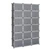 BILEK Shoe Storage Cabinet, 12 Tier Expandable Shoe Rack with Doors 72 Pair Plastic Shoe Shelves Organizer Expandable Free Standing Shoe Rack Boxes for Entryway Bedroom Hallway(47.25" x 12"x 72") view 4
