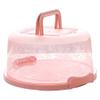 Aqur2020 Cake Carrier, Portable Round Cupcake Serving Tray Stand Box with Two Sided Cake Holder for Muffins Cheesecakes Bundt Cakes Brownie (Pink) view 1