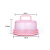 Aqur2020 Cake Carrier, Portable Round Cupcake Serving Tray Stand Box with Two Sided Cake Holder for Muffins Cheesecakes Bundt Cakes Brownie (Pink) view 3