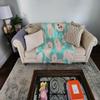 Caroline's Treasures MLM1084LQB White Pomeranian Quilted Blanket 50x60 Artwork Pattern Quilted Throw Blanket for Bed, Couch, Sofa, Soft and Lightweight view 2