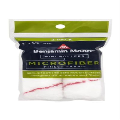 Benjamin Moore Microfiber 4 in. W X 1/2 in. Mini Roller 2 pk