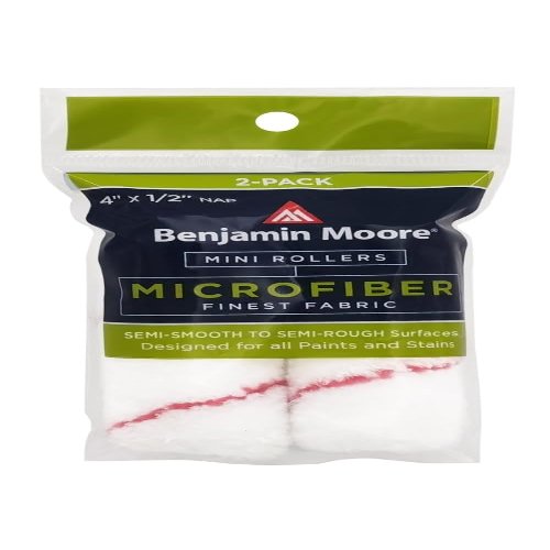 Benjamin Moore Microfiber 4 in. W X 1/2 in. Mini Roller 2 pk