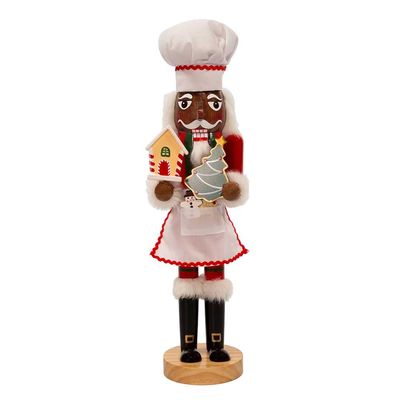 Kurt Adler 15-Inch Wooden African American Chef Nutcracker