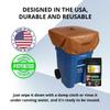 trash smell buster Trash Can Cover Odor Eliminating Bag with Elastic Rubber Band Lemon Scented Durable Effective Chemical Free 45 Gallon Size 1 Cover view 2