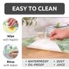 FIFTY FEET 12X120 Inch Shelf Liner for Kitchen Cabinets, PVC Drawer Liner for Dresser Non-Slip Bathroom, Non-Adhesive Cabinet Liner Washable (Green Flower)(5 Roll) view 4
