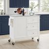 HomeStock Stainless Steel Kitchen Island with Drawers & Cabinet - Portable Cart view 1