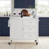 HomeStock Stainless Steel Kitchen Island with Drawers & Cabinet - Portable Cart view 2