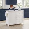 HomeStock Stainless Steel Kitchen Island with Drawers & Cabinet - Portable Cart view 4