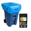 trash smell buster | Odor Eliminating Trash Can Cover for 95 Gallon Outdoor Bins | Lemon Scented with Elastic Band | Eliminates Trash Odor Naturally | 1 Durable Cover view 1