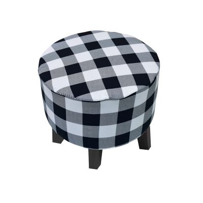 CRFATOP Printed Round Ottoman Covers Slipcover Stretch Footstool Protector Covers Soft Footrest Ottoman Seating Ottoman Throw Cover with Elastic Bottom for Living Room Indoor Outdoor,XL,05