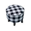 CRFATOP Printed Round Ottoman Covers Slipcover Stretch Footstool Protector Covers Soft Footrest Ottoman Seating Ottoman Throw Cover with Elastic Bottom for Living Room Indoor Outdoor,XL,05 view 1