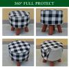 CRFATOP Printed Round Ottoman Covers Slipcover Stretch Footstool Protector Covers Soft Footrest Ottoman Seating Ottoman Throw Cover with Elastic Bottom for Living Room Indoor Outdoor,XL,05 view 3