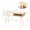SUNESA PC Desk Nordic Wood Desk Bookcase Combination Computer Desktop Desk Bedroom Home Student Writing Desk Office Desks view 2