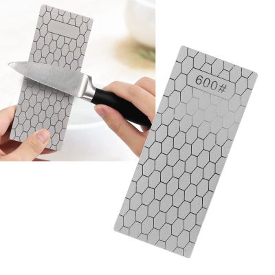 MOUMOUTEN Diamond Sharpening Stone, Fast Emery Knife Sharpener Whetstone Honeycomb Surface Sharpener Plate for Knives Scissors Outdoor Kitchen Tools(600)