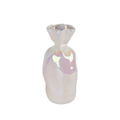 Flower Vase Colorful Ceramic Vase Desk Decoration Gradient Color Flowers Pots Flower Arrangement Modern Decor Hydroponics Floral Vases Vase for Decor (Color : Brass, Size : Large)