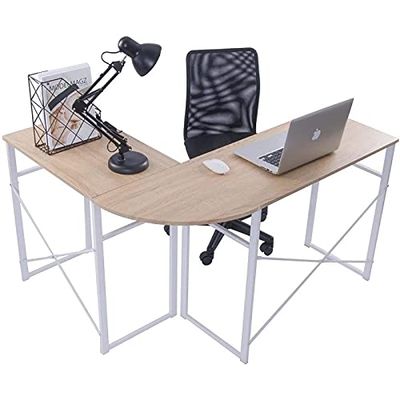 PC Desk Corner Table Simple Plate L-Shaped Desktop Computer Desk Corner Office Computer Desk Notebook Home Office Office Desks (Color : 1)