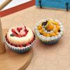 200 Pcs Silver Foil Cupcake Liners Standard Baking Cups Muffin Paper Cases view 3