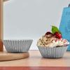 200 Pcs Silver Foil Cupcake Liners Standard Baking Cups Muffin Paper Cases view 4