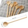 1 Pieces Olive Wooden Spoon,11 Inches Korean Style Long Handle Wooden Round Slotted Spoons for Jam Olive view 2