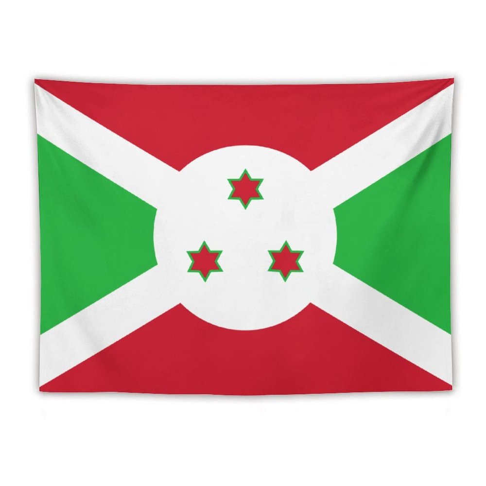 Calculay Burundi Flag Tapestry-Wall Hanging Home Wall Art Tapestry for Living Room/Bedroom/Dormitory Background Poster 60"x80"