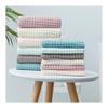Artemisia Colors Solid Plaid Waffle Towels Set Combed Cotton Hands Face Bath Towel Simple Luxury Bathroom Clean Supplies (Color : Beige, Size : 2pcs34x74-1pc70x140) view 2