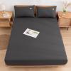 GORHLady Fitted Sheet Basics Classic Microfiber Bed Sheet 100% Cotton Children's Jersey Stretch Mattress Height up to 5-28 cm Children's Bed Fitted Sheet Water Bed & Box Spring Bed 180x200cm Darkgrey view 1