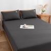 GORHLady Fitted Sheet Basics Classic Microfiber Bed Sheet 100% Cotton Children's Jersey Stretch Mattress Height up to 5-28 cm Children's Bed Fitted Sheet Water Bed & Box Spring Bed 180x200cm Darkgrey view 4