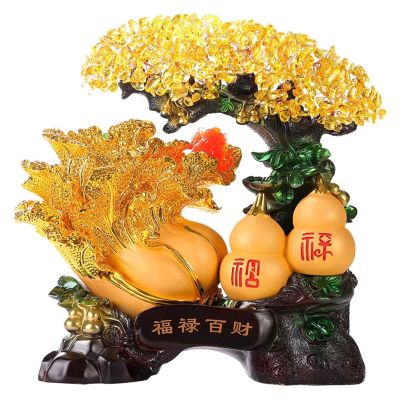 ALDEPO Sculpture Tabletop Statue Hulu Calabash Office Tabletop Decorative Gift Collectible Gourd Wealth Peaceful Statue Decor Statue (Color : Christmas Reindeer -Style5, Size : M)