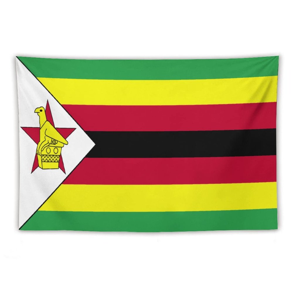 Calculay Zimbabwe Flag Tapestry-Wall Hanging Home Wall Art Tapestry for Living Room/Bedroom/Dormitory Background Poster 40"x60"