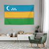 Calculay Karakalpakstan Flag Karakalpakstan Flag Tapestry-Wall Hanging Home Wall Art Tapestry for Living Room/Bedroom/Dormitory Background Poster 40"x60" view 4