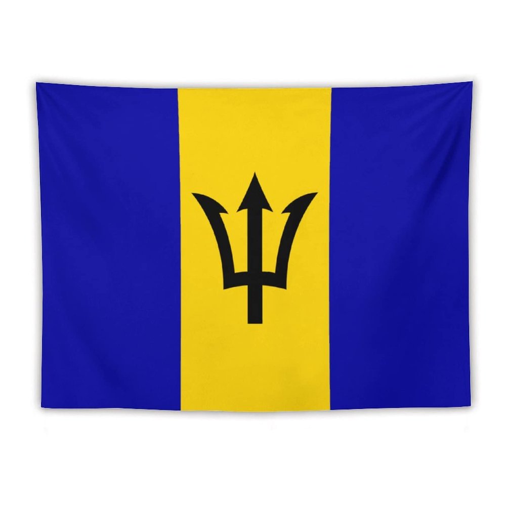Calculay Barbados Flag Tapestry-Wall Hanging Home Wall Art Tapestry for Living Room/Bedroom/Dormitory Background Poster 60"x80"