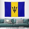 Calculay Barbados Flag Tapestry-Wall Hanging Home Wall Art Tapestry for Living Room/Bedroom/Dormitory Background Poster 60"x80" view 3
