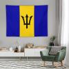 Calculay Barbados Flag Tapestry-Wall Hanging Home Wall Art Tapestry for Living Room/Bedroom/Dormitory Background Poster 60"x80" view 4