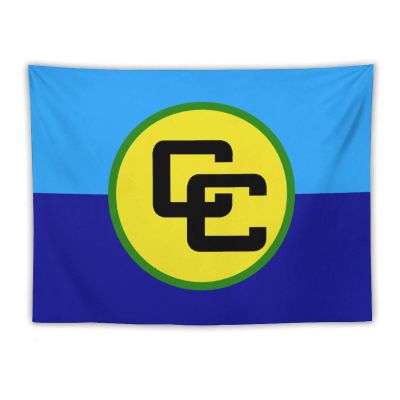 Caribbean Community Flag Tapestry-Wall Hanging Home Wall Art Tapestry for Living Room/Bedroom/Dormitory Background Poster 60"x80"