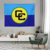 Caribbean Community Flag Tapestry-Wall Hanging Home Wall Art Tapestry for Living Room/Bedroom/Dormitory Background Poster 60"x80" view 4